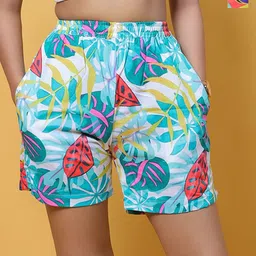 GAB Women Printed High-Rise Shorts-image-29