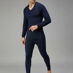 AMUL COMFY Skinny-Fit V-Neck Full Sleeve Thermal Top image 4