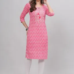 Jyoti Women Floral Printed Thread Work Kurta-picture-18