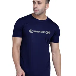 TQH Men Typography Printed Round Neck Dri-FIT Slim Fit T-shirt-picture-38