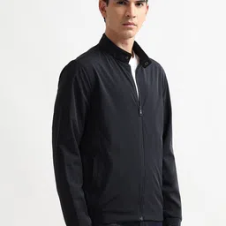 Arrow Sport Men Mandarin Collar Solid Bomber Jacket image 3