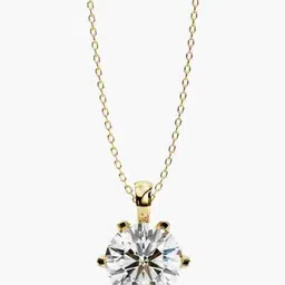 VALANOVA 925 Sterling Silver Gold Plated 0.25 Cts Diamond Studded Pendant - 0.48 gm-picture-26