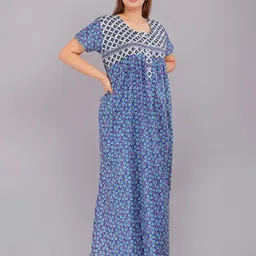 PR PINK ROYAL Printed Maxi Nightdress-image-111