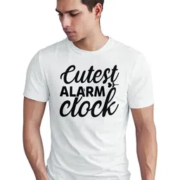 Seekbuylove Typography Printed Round Neck Short Sleeves Bio Finish Pure Cotton T-shirt-image-66