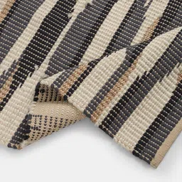 Revive Home Blue Striped Handmade Cotton Carpet image 3