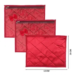 DECOM INDUSTRIES Set Of 3 Red Wardrope Saree Covers image 2