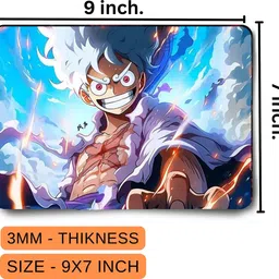 Crazy Monk Lufi Anime gaming Mouse Pad Non-Slip Rubber Base for Computer leptop Mousepad Non Slip Base Mousepad image 2