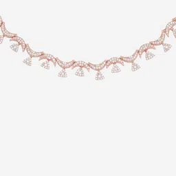 Kushal's Fashion Jewellery Rose Gold-Plated Cubic Zirconia-Studded Jewellery Set image 3