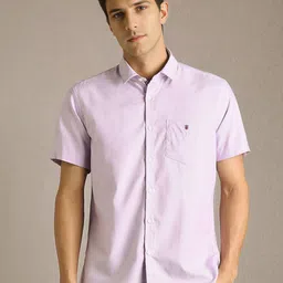 Louis Philippe Sport Men Solid Spread Collar Pure Cotton Casual Shirt-picture-39