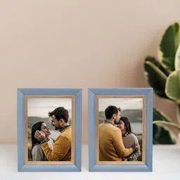 Golden Peacock Set Of 2 Rectangular Table-Top Photo Frames-picture-43