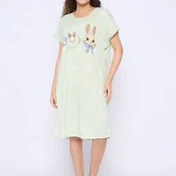 Camey Printed Nightdress-image-75