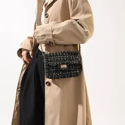 LULU & SKY PU Oversized Structured Handheld Bag with Tasselled image 2