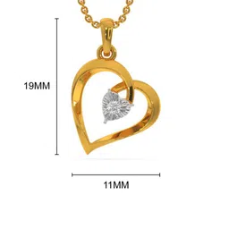 KISNA DIAMOND AND GOLD JEWELLERY Women 18KT Pendant Diamond 0.02 Carat image 4