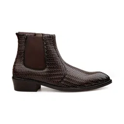 Bxxy Men Textured Casual Block-Heeled Chelsea Boots image 2