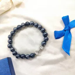 Lovemi Movements Women Beaded Bracelet with Silver Dumbbell Charm-image-77