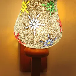 Somil Indore Mosaic Decorative Lamp Combo of Matching Wall Lamp & Blessing God Ganesh Wall Lamp, Multi Compatible with LED, Size: 14.5 X 14.5 X 28 Cm, Pack of 3. image 3