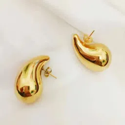 Crazy Fashion Stainless Steel Teardrop Shaped Drop Earrings-picture-29