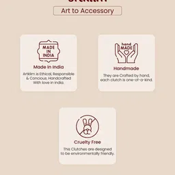 ARTKLIM Portrait Printed Box Clutch image 4