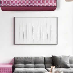 The Furnishing Tree Maroon Plastic Air Conditioner Cover image 2