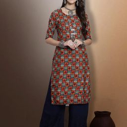 Ethnic basket Women Multicoloured Kurtas-picture-2