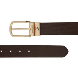 Da Milano Men Textured Leather Reversible Belt image 5