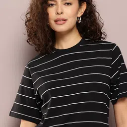 DILLINGER Striped Oversized Pure Cotton T-shirt image 3