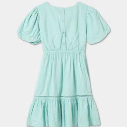 R&B Puff Sleeve A-Line Dress image 2