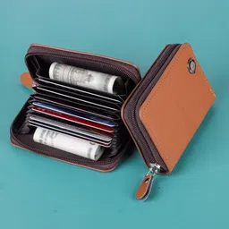 WATCHSTAR Unisex Leather Zip Around Wallet image 3