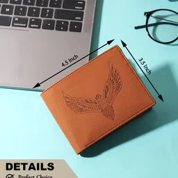 SAMTROH Men Animal Printed Zip Detail Two Fold Wallet image 2