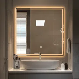 Square LED Mirror Illuminated Mirror with Light Border-image-38
