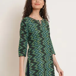 KALINI Geometric Printed Pure Cotton Kurti image 5