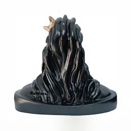 Navyaksh Black & Gold-Toned Small Adiyogi Bhagwan Shiv Ji Idol Showpiece image 4