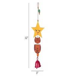 AAKRITI ART CREATIONS Brown & Yellow Kitty Wind Chime image 3