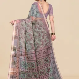 MIRCHI FASHION Floral Printed Zari Saree image 4