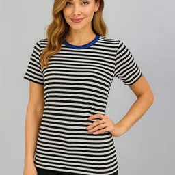 CORSICA Women Striped Bio Finish T-shirt image 2
