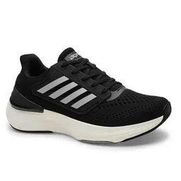 JQR Men Lace Ups Black Running Shoes image 2