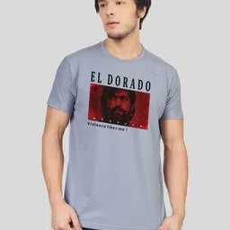 Greylongg Men Graphic Printed Round Neck Cotton T-shirt-image-90