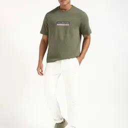 Tommy Hilfiger Men Typography Printed Round Neck Cotton T-shirt image 3