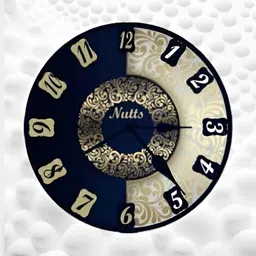 Nutts Black & White Double Sided Vintage Wall Clock image 4