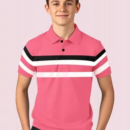 Kiddy Viddy Boys Striped Polo Collar T-shirt-picture-13