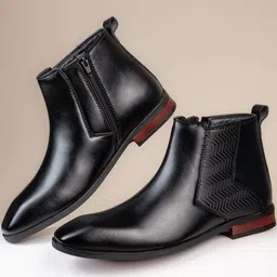 Roadster Men Synthetic Black Chelsea Boots-picture-22