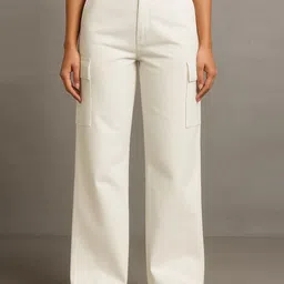 NU CLOTHS Women Relaxed High-Rise Cargos Trousers-picture-31