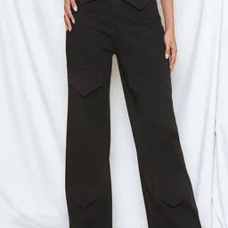 KATLINE Women Smart Straight Fit High-Rise Stretchable Jeans-image-59