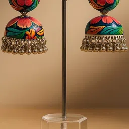 szn Printed Jhumki Dome Shape Earring-picture-29