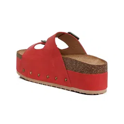 London Rag Embellished PU Platform Peep Toes with Buckles image 5