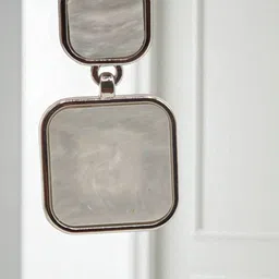 SAPRAA TRENDS Stainless Steel Silver-Plated Enamelled Square Shaped Drop Earrings image 3