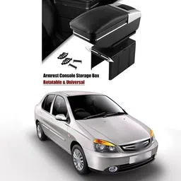 prtek Armrest Console Storage Box Rotatable Black Leather Center Box A31 Car Armrest-picture-10