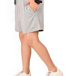 BAESD Girls Solid High-Rise Regular Fit Shorts image 3