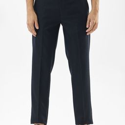 Snitch Men Textured Slim Fit Wrinkle Free Formal Trousers-picture-7