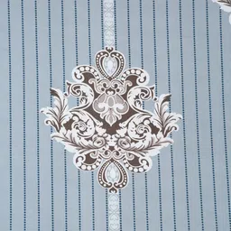 KLOTTHE Grey Floral Printed Print 300 TC Single Bedsheet With 1 Pillow Cover 2.2 m x 1.5 m image 3